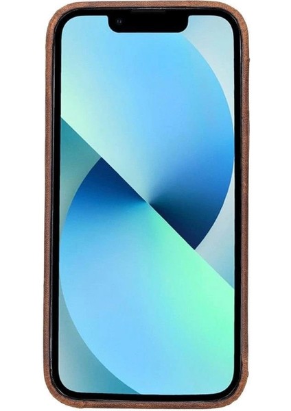 Apple iPhone 13 Pro Max Uyumlu Deri Arka Kapak Rock G2