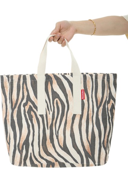 Baghashtag Leopra Baskılı Gabardin Bez Çanta