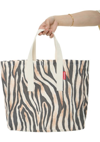 Baghashtag Leopra Baskılı Gabardin Bez Çanta