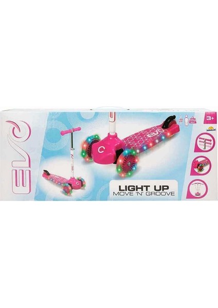Evo Işıklı 3 Tekerlekli Pembe Scooter