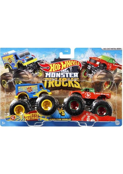 FYJ64 Hot Wheels Monster Trucks Güçlü Ikili 1:64 Arabalar