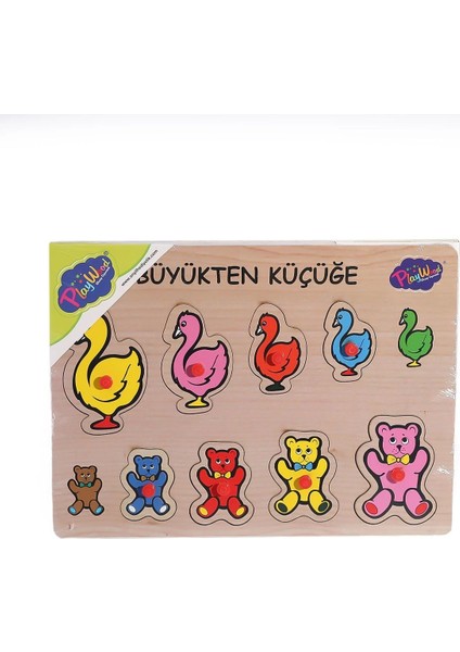 131-132 Ony Ahşap Tutmalı Puzzle Büyükten Küçüğe