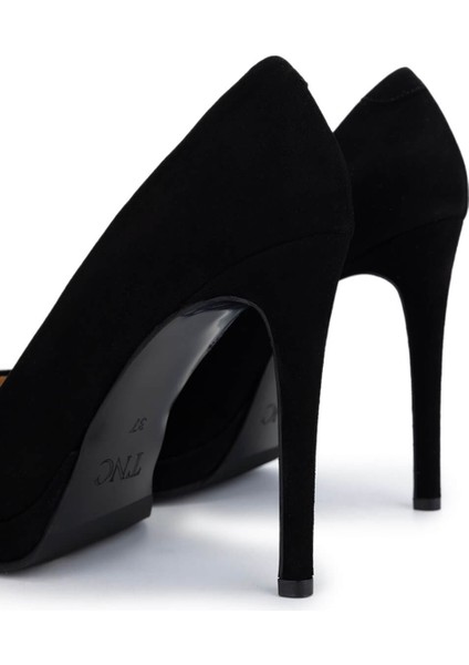 Kadın Hakiki Deri Siyah Süet Topuklu Ayakkabı 815 9382 Bn Ayk Y25 Sıyah Suet fırsatları
