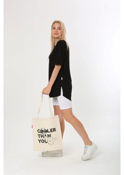 Baghashtag Cooler Than You Baskılı Bez Çanta