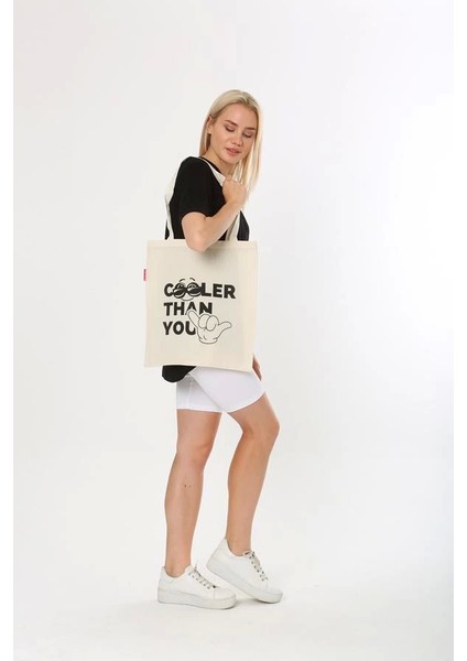 Baghashtag Cooler Than You Baskılı Bez Çanta