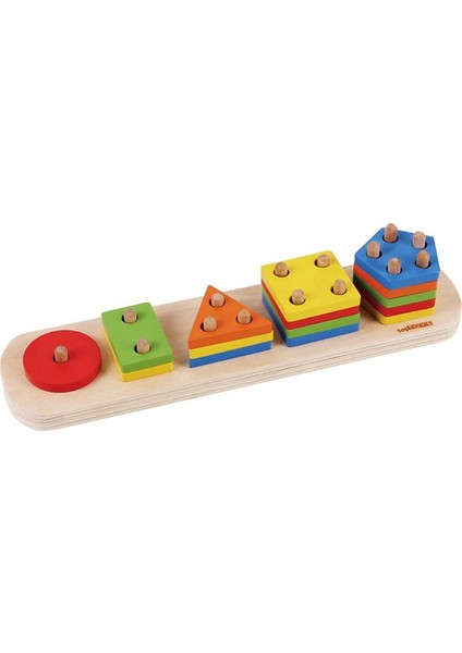 1013-SKC Chiva, Beşgenli Geometik Şekiller - Ahşap