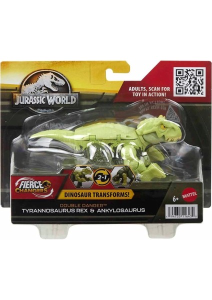 HLP05 Jurassic World Değişim Serisi - Çifte Tehlike Dinozor Figürleri