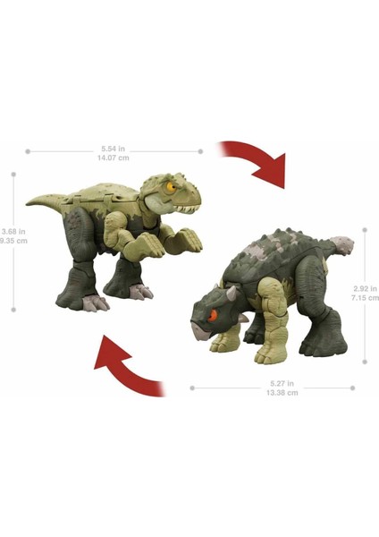 HLP05 Jurassic World Değişim Serisi - Çifte Tehlike Dinozor Figürleri