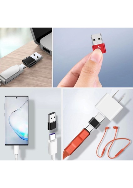 Usb'den Type-C 'ye Dönüştürücü Adaptör Veri Aktarımı Sağlayıcı Şarj Data Çevirici