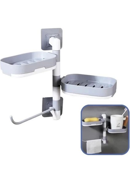 Çoklu Sabun Tutucu Fonksiyonel Banyo Sabunluk