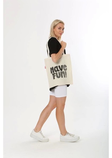 Baghashtag Have Fun Baskılı Bez Çanta