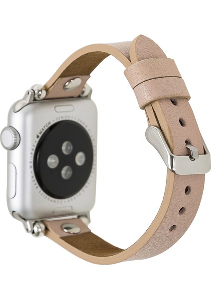 Apple Watch Uyumlu Deri Kordon 38-40-41MM St Nu1 Pembe