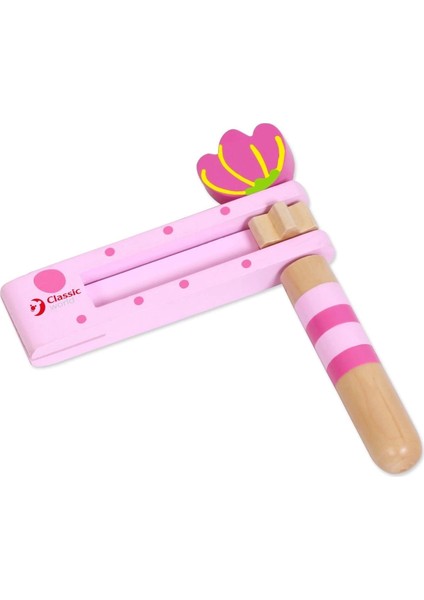 Classic World Pembe Ahşap Kastanet-Şak Şak