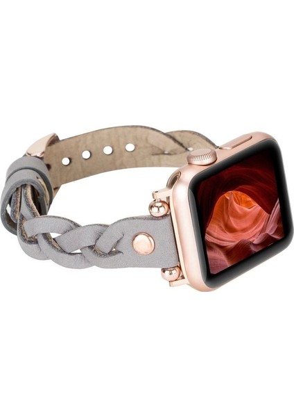 Apple Watch Uyumlu Deri Kordon Wanda 38-40-41MM Rt Rst9