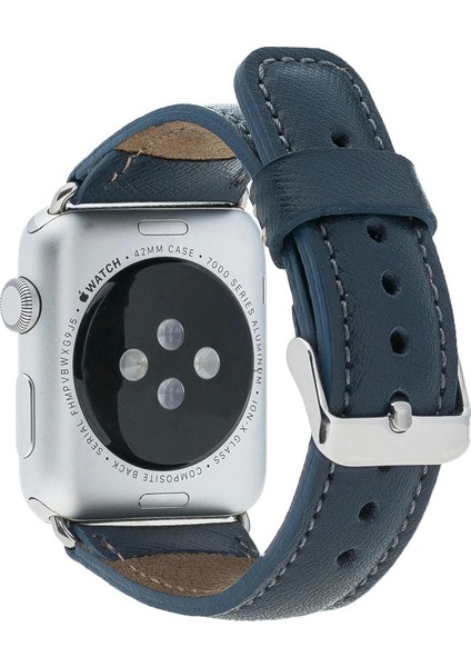 Apple Watch Uyumlu Deri Kordon 38-40-41MM Snb Lacivert