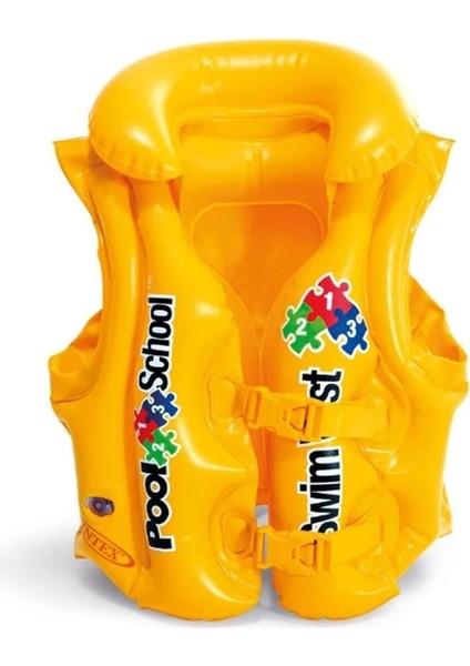 Intex Yakalı Sarı Yelek 50X47 cm (3-6 Yaş)