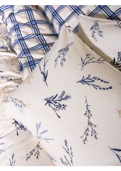 Cotton Box Flanel Nevresim Takımı Çift Kişilik Lavanid Mavi
