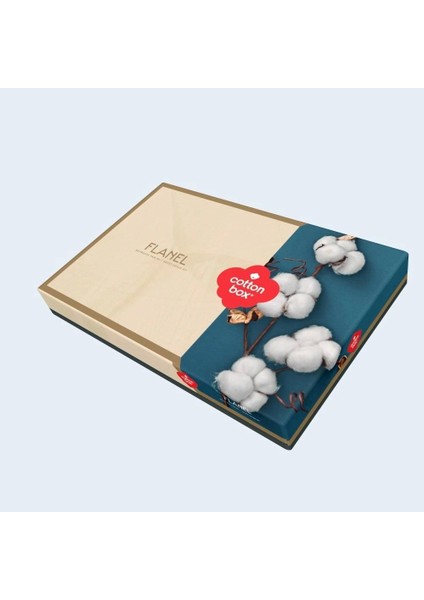 Cotton Box Flanel Nevresim Takımı Çift Kişilik Lavanid Mavi