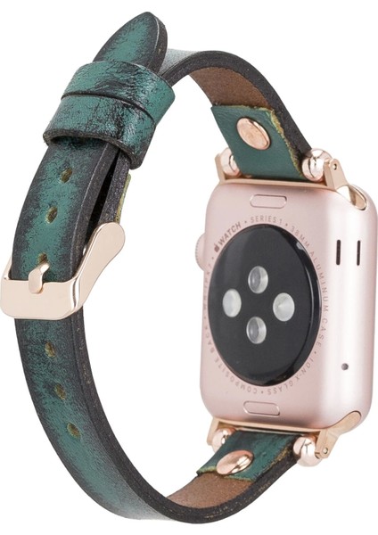 Apple Watch Uyumlu Deri Kordon 38-40-41MM Rt V6SEF
