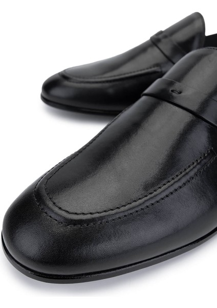 Erkek Hakiki Deri Siyah Loafer Ayakkabı 987 127 Erk Ayk SK24-25 Sıyah modelleri