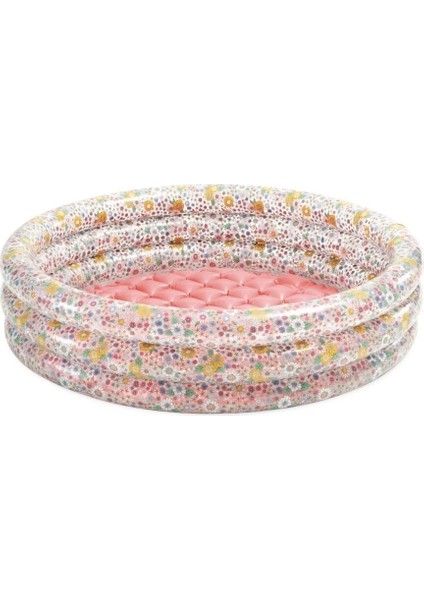 IH58427 Intex 3 Boğumlu Çiçek Desenli Bebek Havuzu 86X25CM
