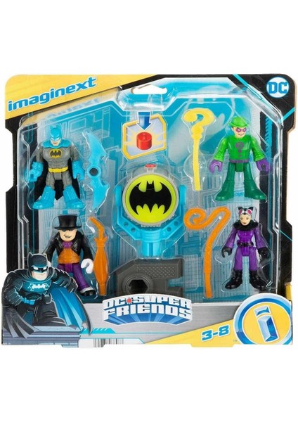 HFD47 Imaginext, Bat-Tech Bat-Signal Figür Seti, Dc Super Friends