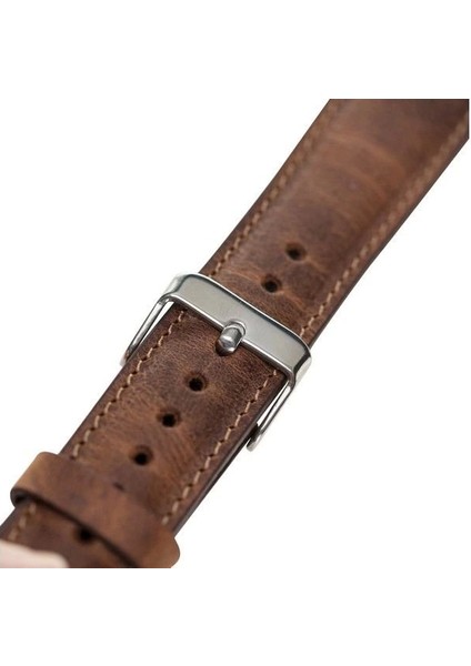 Apple Watch Uyumlu Deri Kordon 42-44-45MM G2 Kahverengi