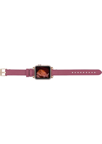 Apple Watch Uyumlu Deri Kordon 38-40-41MM Rt Cp4 Fuşya