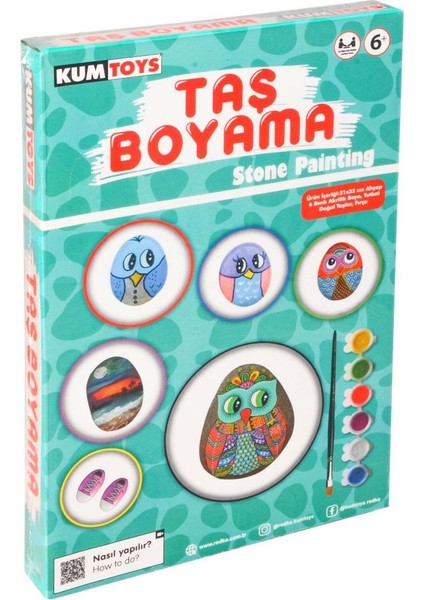 5307 Kumtoys Taş Boyama - Stone Painting / +6 Yaş