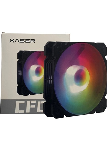 Fan Kasa CF02 47CFM 1100RPM 12CM Raınbow Molex Soketlı Siyah