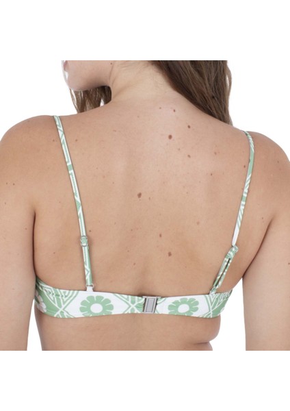 Mikonos Tab Underwire Top Kadın Yeşil Bikini Üst