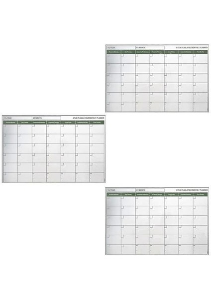 Manyetik Yapışkanlı Bir Aylık Program Planlayıcı Takvim 85X56 cm