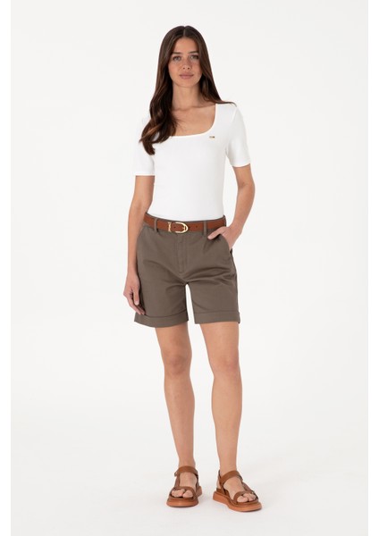 Kadın Vizon Şort / Bermuda 50309125-VR052