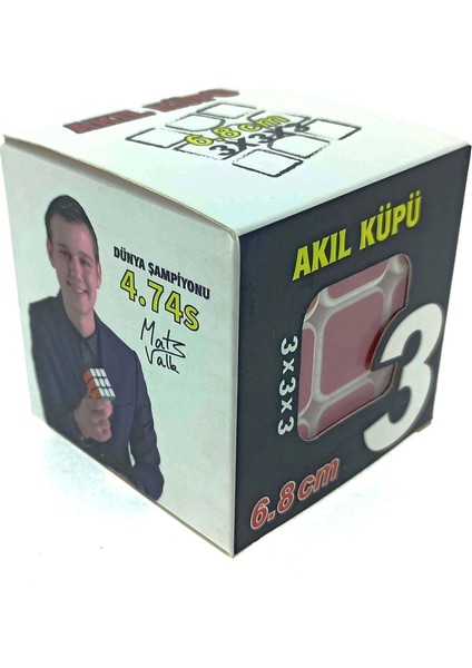 Beyaz Zemin Üzeri Renkli Zeka Küpü 3X3X3-6,8 cm