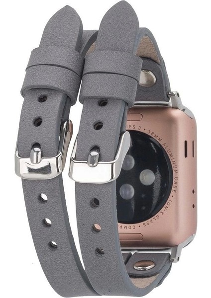 Apple Watch Uyumlu Deri Kordon Ely Double Tour St Rst9