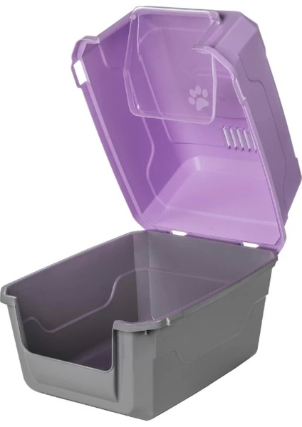 Mikopet Deluxe Mor Kapalı Kedi Tuvaleti