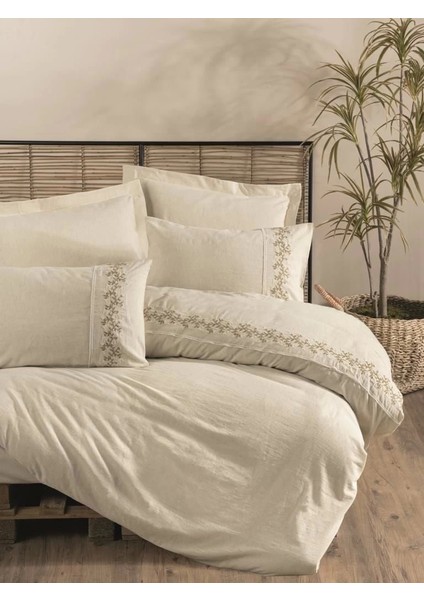 Cotton Box Cotton Keten Çift Kişilik Nevresim Takımı Darian