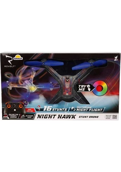 Night Hawk Işıklı USB Şarjlı Uzaktan Kumandalı Drone