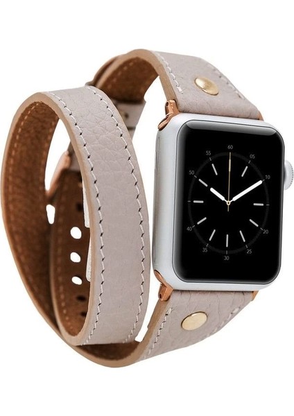 Apple Watch Uyumlu Deri Kordon 38-40-41MM Slim Dtgt Erc3