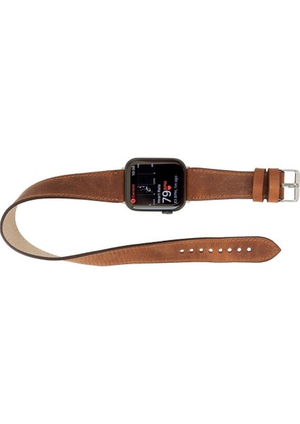 Apple Watch Uyumlu Deri Kordon 42-44-45MM Dt G2
