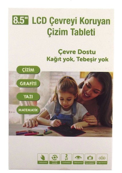 8,5 Inch LCD Kırmızı Yazı Tahtası