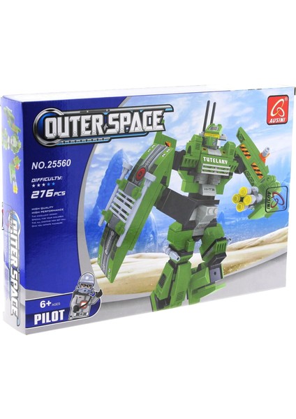 Ausini Outer Space 276 Parça Yeşil Robot