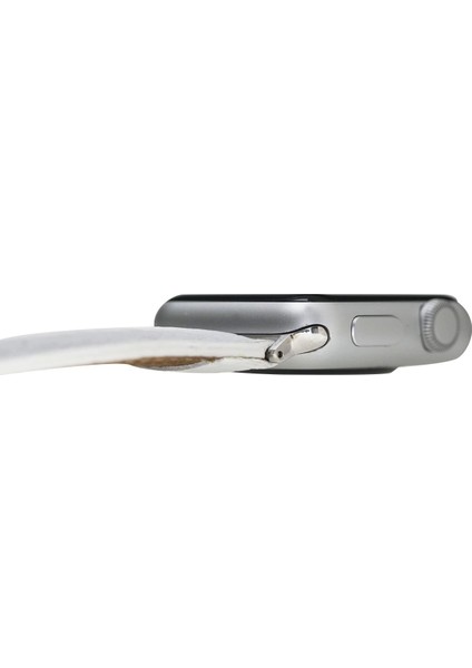 Apple Watch Uyumlu Deri Kordon 38-40-41MM Slim F3 Beyaz