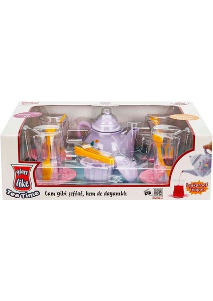 Ince Belli Tepsili Oyun Seti Çay Servis Oyuncağı Renkli Eğitici Set