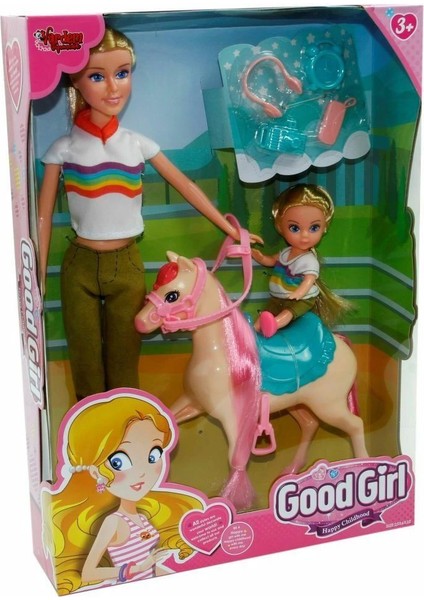 WG-115162 Kutulu 29CM Atlı Kızı ve Anne Bebek