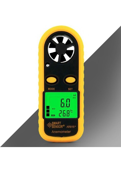 Smart Sensor Ar 816 Rüzgar Hızı ve Sıcaklık Ölçer Anemometre