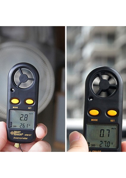 Smart Sensor Ar 816 Rüzgar Hızı ve Sıcaklık Ölçer Anemometre