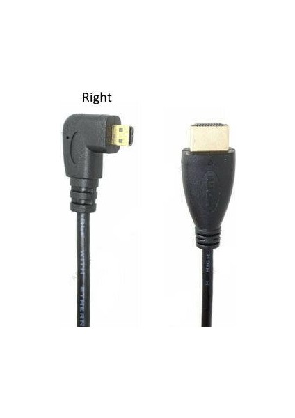 Micro Hdmı 90 Derece Kablo 1 Metre - Sağ Açılı