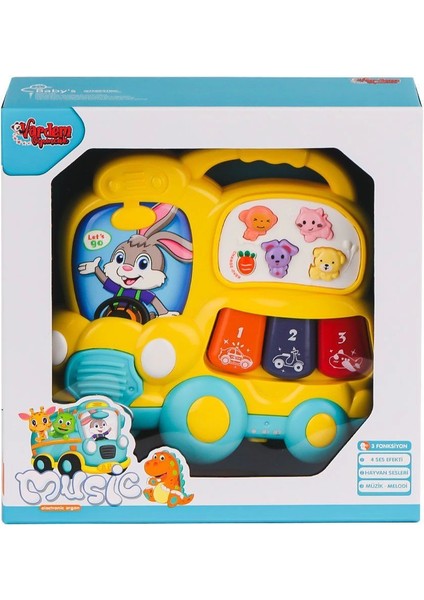 JLG-855-63A Işıklı ve Müzikli Otobüs Bebek Piano