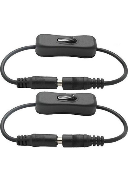5.5x2.5 mm On/off Anahtarlı Adaptör Uzatma Kablosu - 20 cm